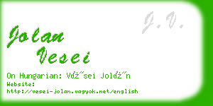 jolan vesei business card